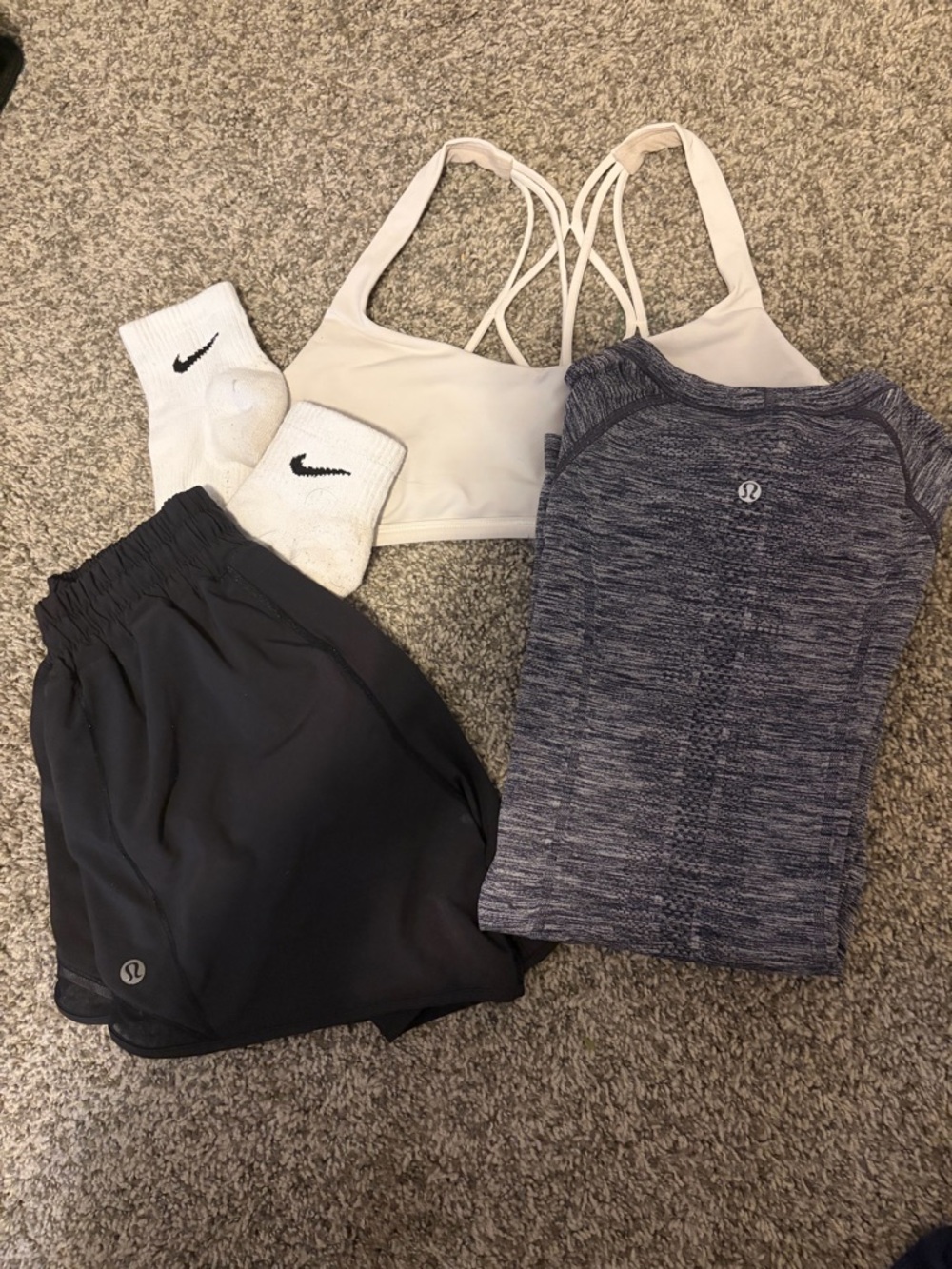 lululemon athletica white Strappy Sports Bra